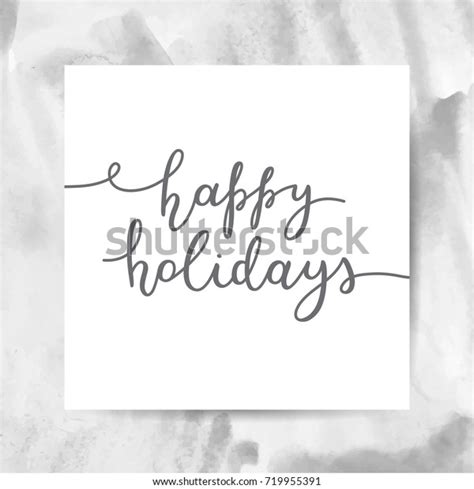 Happy Holidays Lettering Vector Handwritten Text Stock Vector Royalty