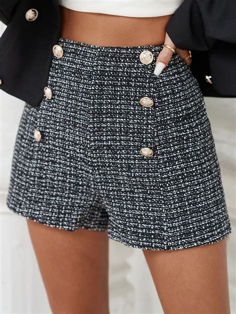 Bermudas Cintura Alta O Falso Looks Casuais Femininos Roupas