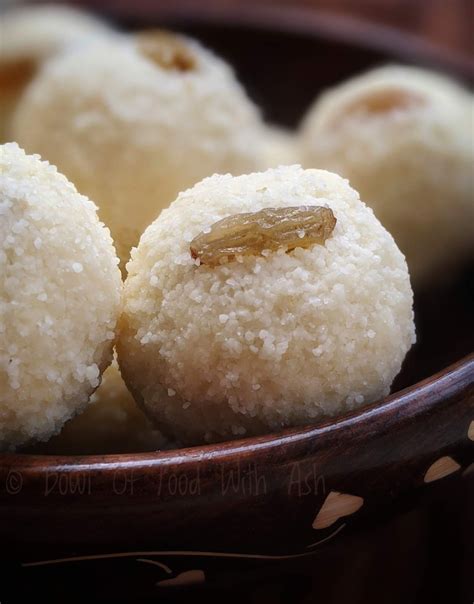 Bowl Of Food With Ash Rava Ladoo Recipe How To Make Sooji Laddu Recipe