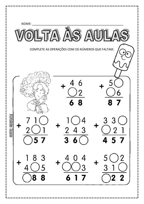 Matemática volta às aulas Atividades Adriana