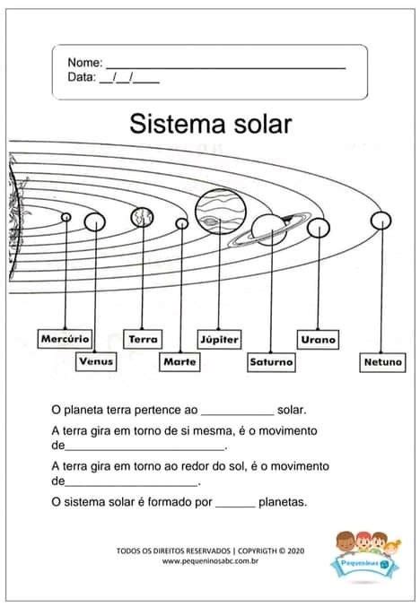 Atividades Para Imprimir Sistema Solar Artofit