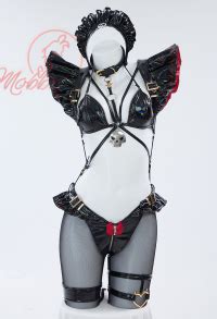 Miccostumes X Mobbuny X Chowbie Vampire Hunter Sexy Lingerie Set Nun Costume High Split Dress