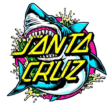 Santa Cruz Shark Dot Sticker 5 X 6