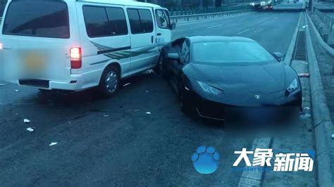 面包车撞兰博基尼跑车被诉赔190万 兰博基尼驾驶员：车是借的，没油停在路上 中华网河南