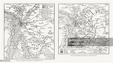 Maps Of Battle Of Leipzig Napolionic Wars 1813 Published 1897 High-Res ...
