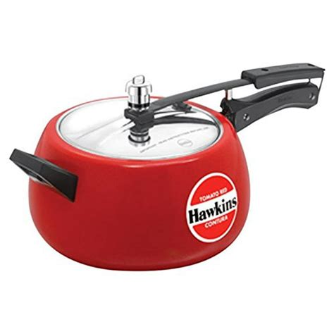 Hawkins Ceramic Coated Contura Pressure Cooker 5 L Red