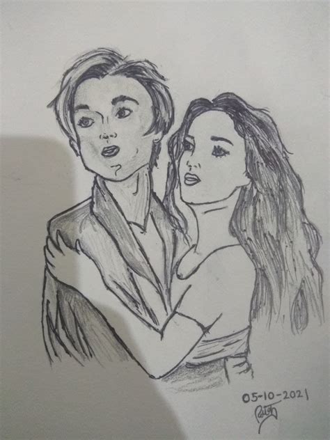 Titanic Jack And Rose Fanart Couple Sketch Titanic Outline Fanart Jack Sketches Male