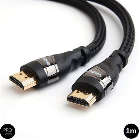 Kabeldirekt Hdmi 20 Braided Cable Hdmi Male Hdmi Male 1m Μαύρο