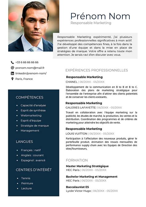 CV Designer 2025 Design CV Word Gratuit à Télécharger