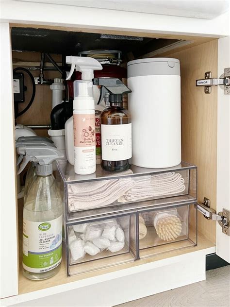 Under Kitchen Sink Organization Life On Cedar Lane