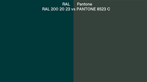 Ral Ral 200 20 23 Vs Pantone 8523 C Side By Side Comparison