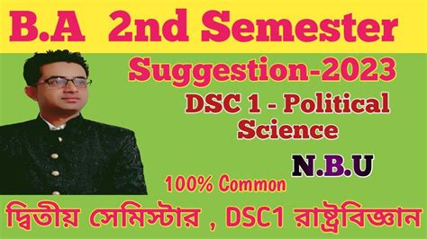 Ba Nd Semester Dsc Political Science Suggestion Nbu Ba Second