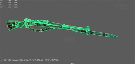 Kar98k毛瑟步枪kar98k卡宾枪3dmaya模型已塌陷枪械模型模型下载 摩尔网cgmol