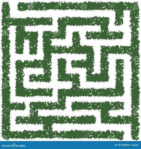 Green Grass Maze Labyrinth Stock Vector Illustration Of Maze 187798920