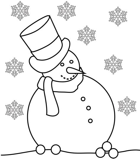 Boneco De Neve Desenho Para Colorir