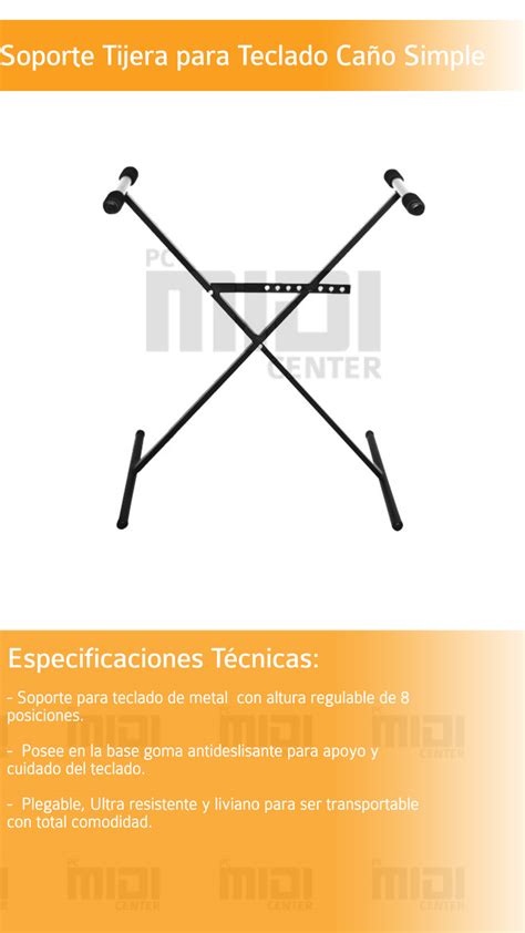 Soporte Mesa Tijera Simple Para Teclado Piano Organo