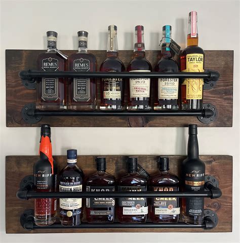 Bourbon Whiskey Collection Industrial Shelf Etsy