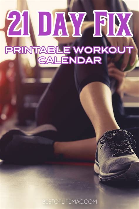 21 Day Fix Workout Schedule Printable Eoua Blog