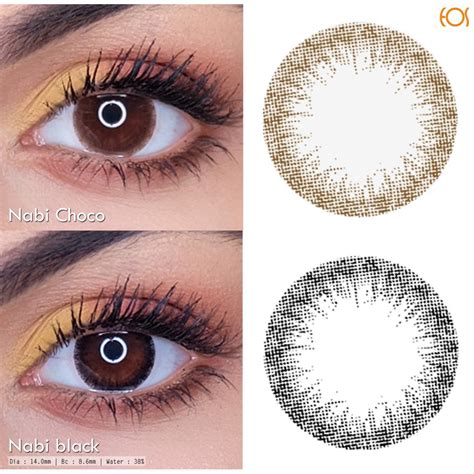 Jual Original Softlens Eos Nabi Soft Lens Mini Black Choco Hitam Coklat