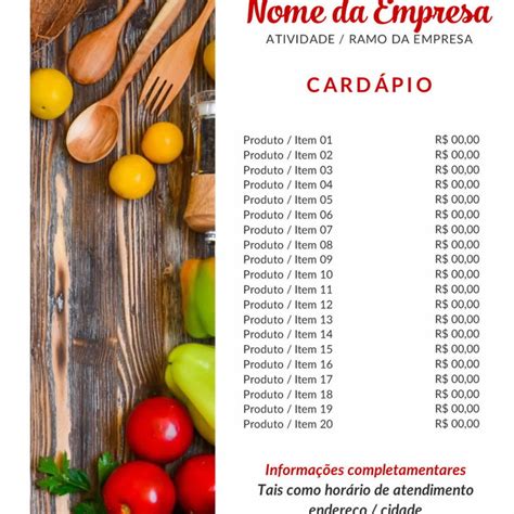 Cardápio Digital Menu Restaurante Comida Fitness Saudável