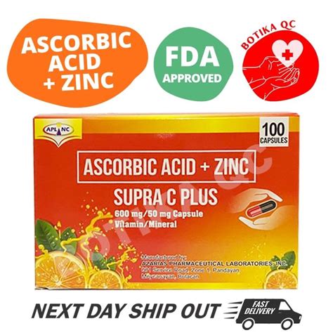 Supra C Plus 10 Capsules Ascorbic Acid Zinc Lazada Ph