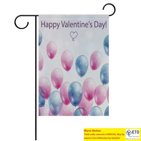 Sublimation Polyester Fiber Blank Garden Flag For Valentine S Day