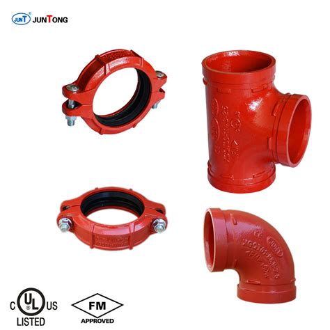 Ductile Cast Iron Grooved Fittings With FM UL Certificates Grooved