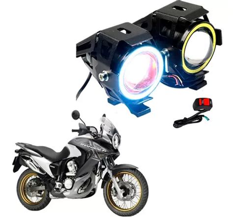 Kit Led Farol Milha Moto Honda Xl 700v 2011 Angel Eye U7 Frete grátis