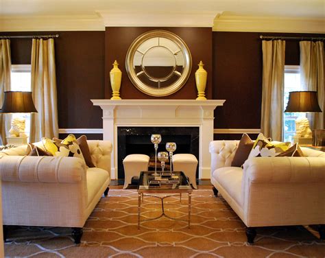 Thi T K Ph Ng Kh Ch Yellow And Brown Living Room Decorating Ideas Y