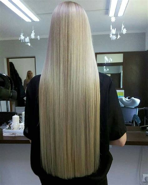 Very Long Straight Blonde Hair