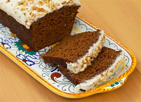 Gingerbread Loaf With Cinnamon Frosting Italian Food Forever