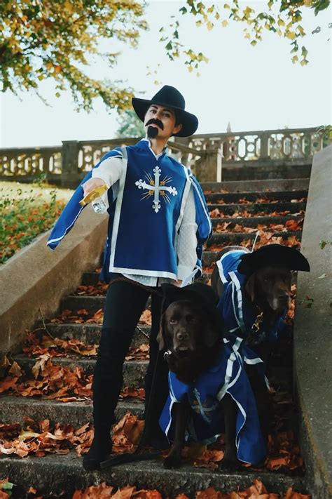 Matching Halloween Costume With Multiple Dogs The Three Musketeers