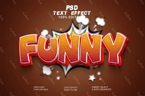 Funny Cartoon Explosion Comic Book 3d Text Effect Effet De Texte 3d