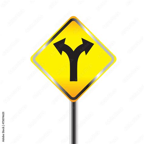 Two way traffic sign. vector illustration Stock Vector | Adobe Stock