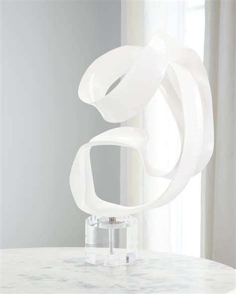 John Richard Collection Coil Sculpture On Acrylic White I Horchow