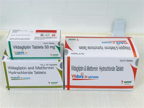 Vildagliptin 50mg And Metformin Hcl 1000mg Tablets Packaging Size 10x10 Rs 1480 Box Id