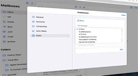 De qué forma utilizar iCloud para crear reglas que clasifiquen