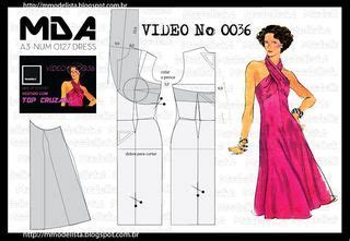 A3 NUMo 0127 DRESS ModelistA Padrões de costura para vestido