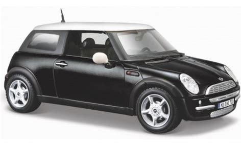 Miniature Mini Cooper Maisto Matt Noire Blanche Voiture