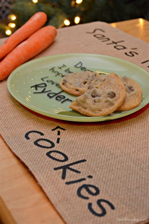 Diy Santas Cookie And Milk Placemat Sew Woodsy