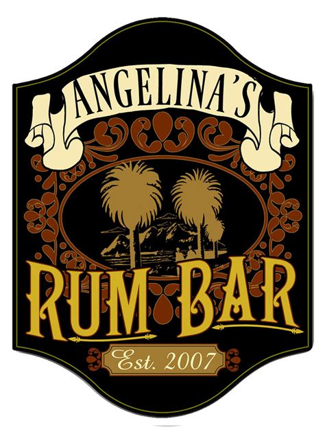 Handcrafted Rum Bar Sign