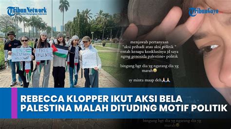 Rebecca Klopper Ikut Aksi Bela Palestina Di Monas Malah Dituding Hanya