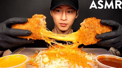 Asmr Cheese Tonkatsu Mukbang No Talking Eating Sounds Zach Choi