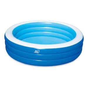 Intex 8 Ft Round 30 In Deep Inflatable Pool Set With Pool Cover