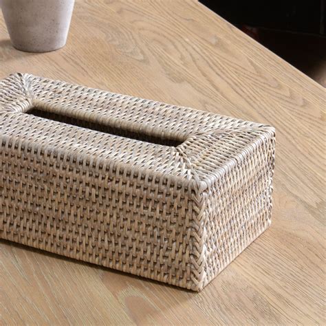 Marbury Rectangle Rattan Tissue Box Cover Marquis And Dawe