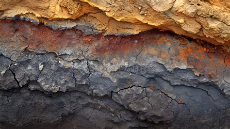 Cross-section of the Earth S Crust with Metal Deposits Stock Photo ...