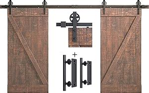 Amazon Smartstandard Ft Sliding Double Barn Door Hardware Kit