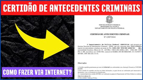 CERTIDÃO DE ANTECEDENTES CRIMINAIS COMO EMITIR PELO SITE DA PRF