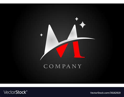 M Alphabet Letter Logo For Company And Corporate Vector Image