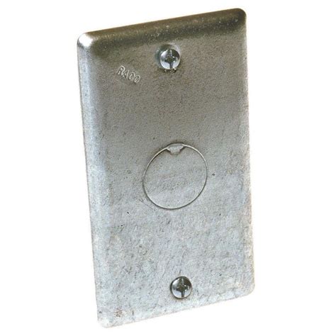 RACO 1-Gang Rectangle Metal Electrical Box Cover at Lowes.com